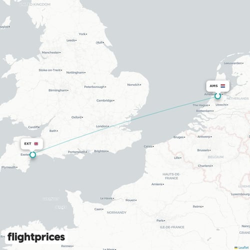 Amsterdam (AMS) to Exeter (EXT) flight prices | flightprices.com
